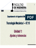 Ajustes y Tolerancias 2 Presentacion de Clase Tecnologia Mecanica I Facultad de Ingenieria Buenos Aires