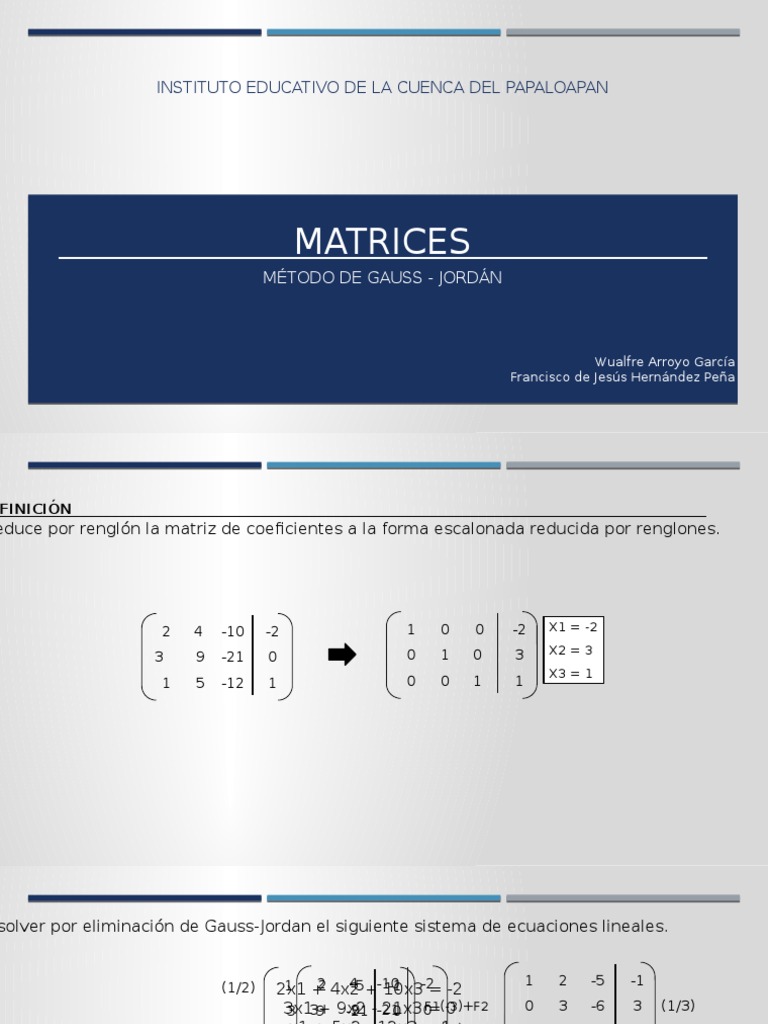 Metodo Gauss - Jordan | PDF