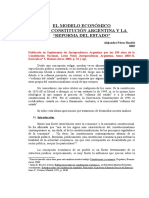 El Modelo Economico de La Constitucion Argentina y La Reforma Del Estado