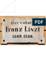 Inschrift Auf Dem Haus in Weimar, in Dem Franz Liszt Von 1869 Bis 1886 Lebte