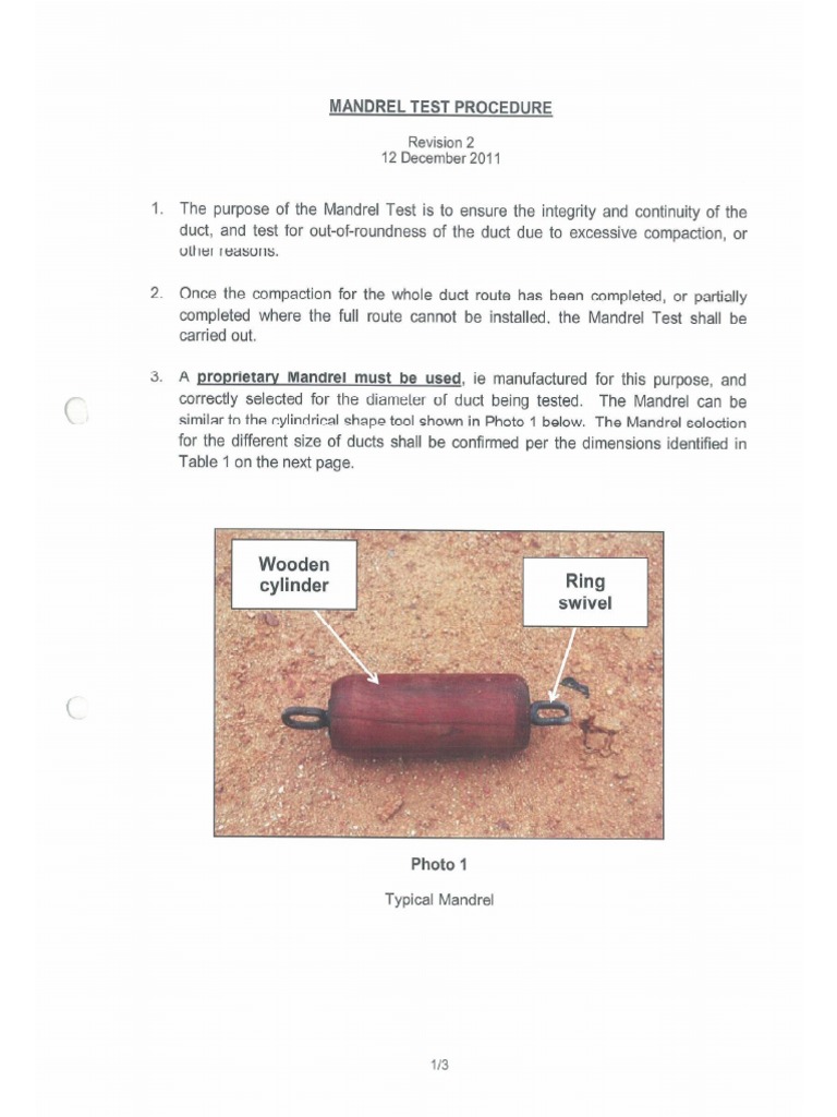 MS_W_0001 REV 3Cable Duct Mandrel Test Procedure Appendix 5
