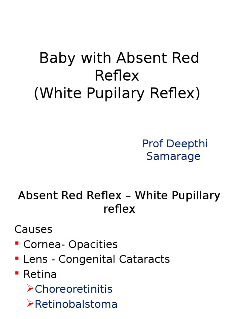 Absent Red Reflex PDF