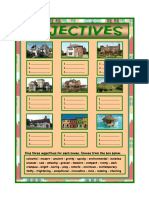 Find Three Adjectives For Each House. Choose From The Box Below