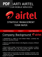 Bharti Airtel: (GSM Mobile Services)