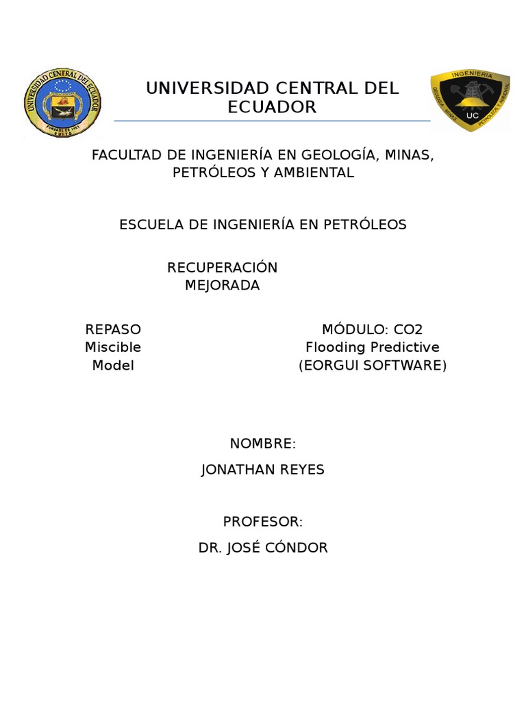 Modelo Predictivo de Inyección de CO2 | PDF | Petróleo | Dióxido de carbono