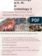 Microbial Nutrition and Factors Affecting Growth
