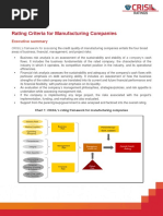 Rating Criteria for Manufacturing Companies