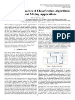 Effective Approaches of Classification Algorithms for Text Mining Applications