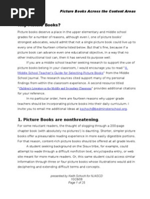 Picture Book Hand-Out Revised