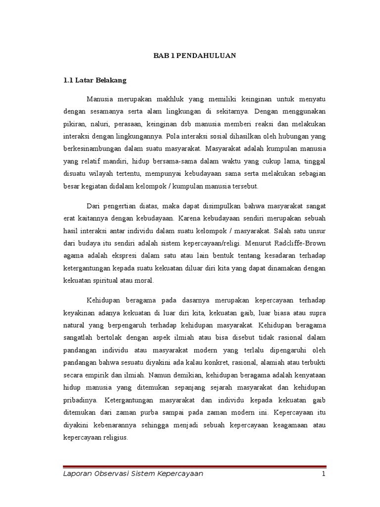 Laporan Hasil Observasi Idul Adha Seputar Laporan