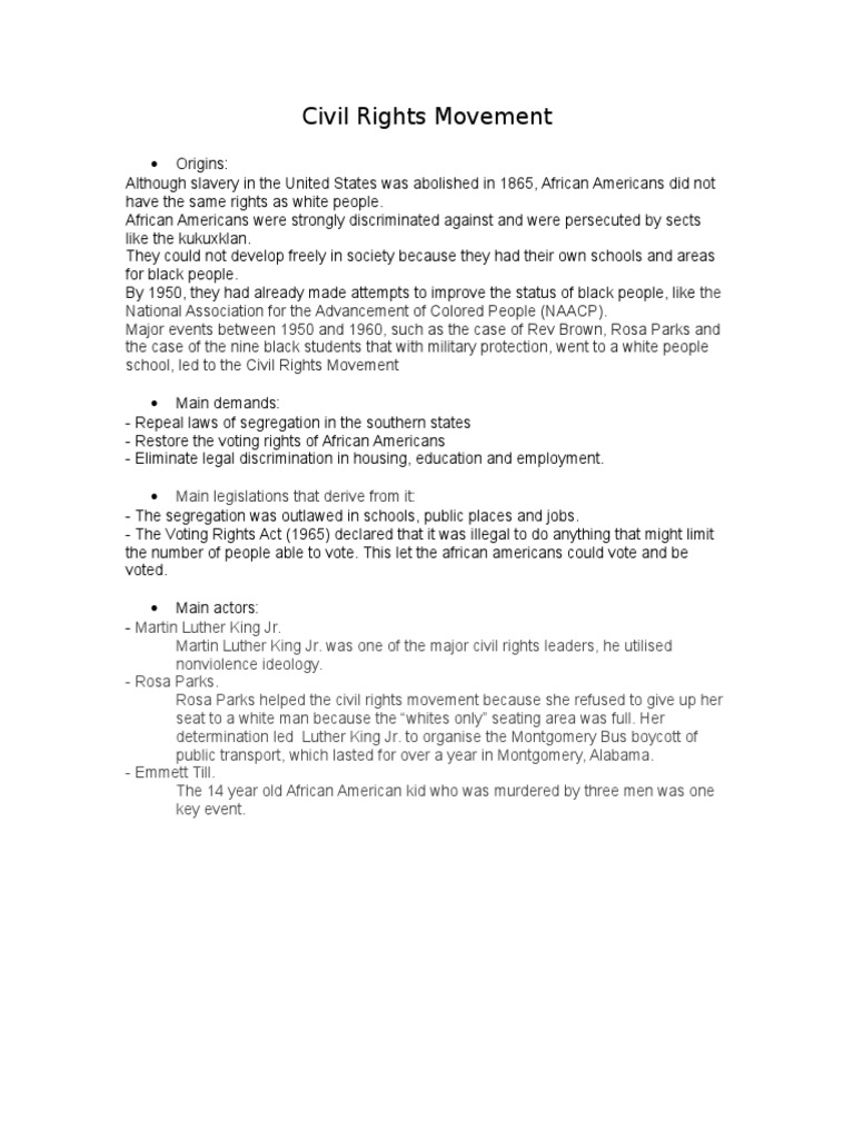Civil Rights Movement | PDF
