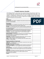 Appendix 7 Example Handover Checklist Aug 13