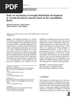 Study on Mechanism of Strength Distribution Development