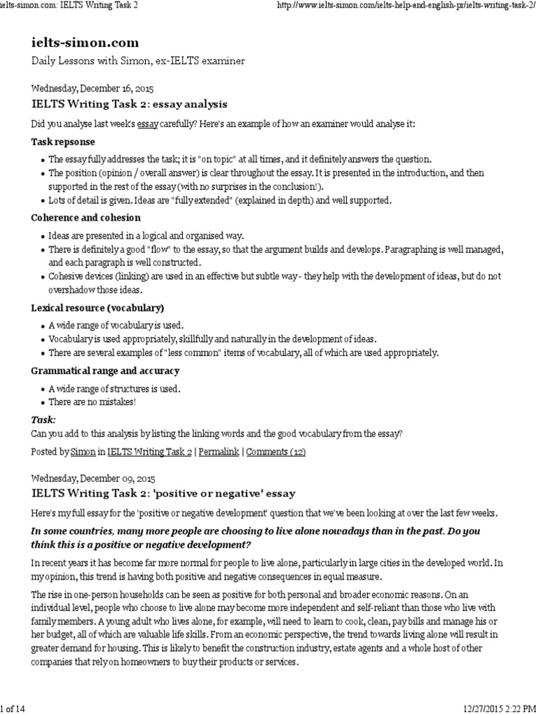 ideas for ielts essay topics simon