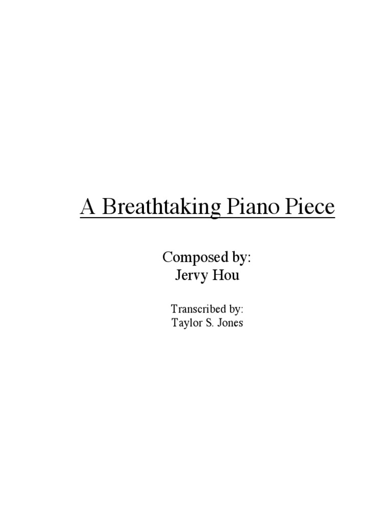 A Breathtaking Piano Piece by Jervy Hou | PDF