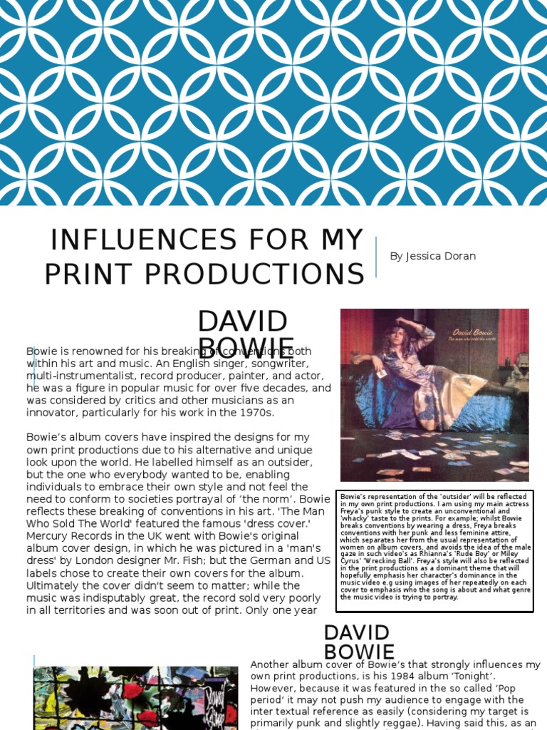 Influences For My Print Productions | PDF