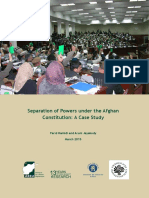Separation of Powers under the Afghan Constitution a Case Study