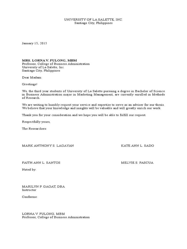 request letter for thesis defense