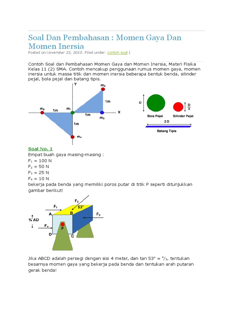 Dokumen Tips Soal Dan Pembahasan Momen Gaya Dan Momen Inersia