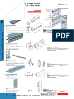 Aluminium Profile Midway Storage System: Panel Supporting Profile 18/19 MM Panels