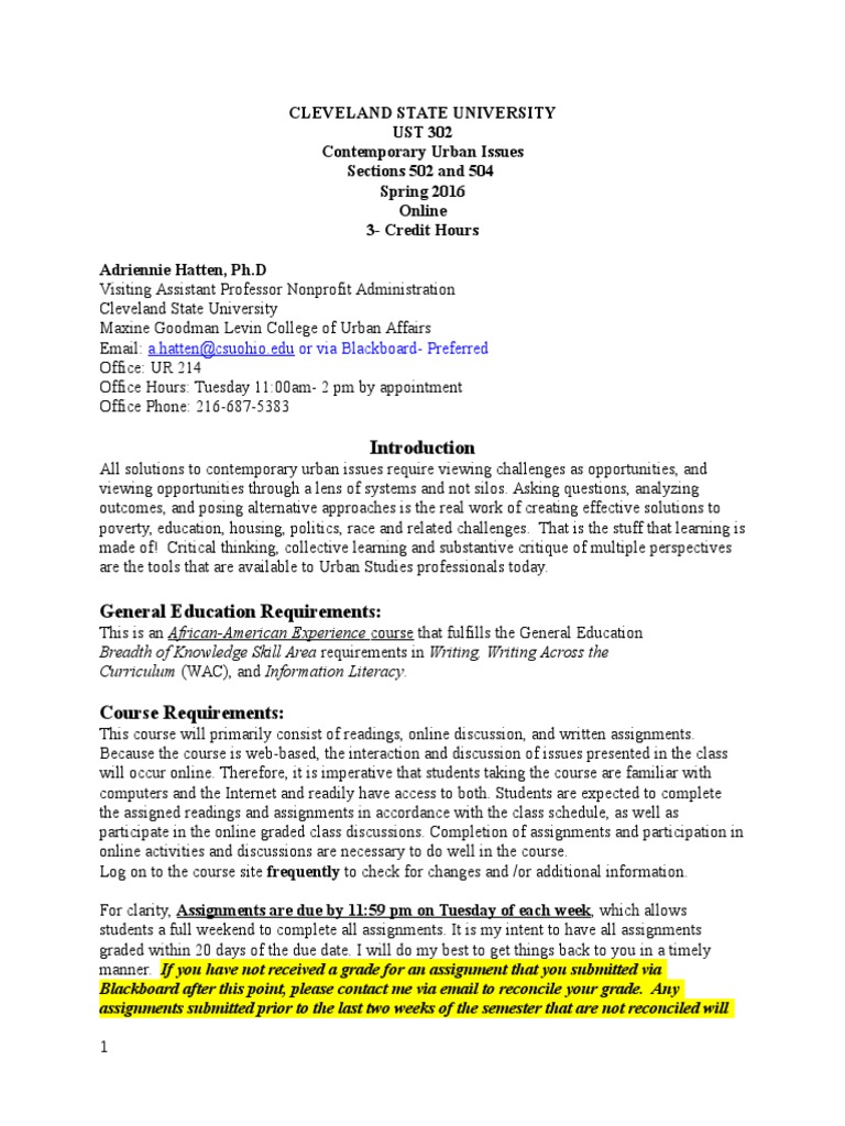 302 Syllabus Sections 50 | PDF | Career & Growth | Social Science