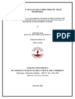 Acquistion of Satyam Computers by Tech Mahindra: A Dissertation Submitted To The SK SOMAIYA COLLEGE OF ARTS, SCIENCE AND