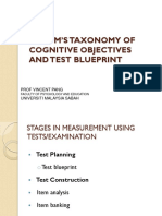 2 Bloom's Taxonomy and Test Blueprint