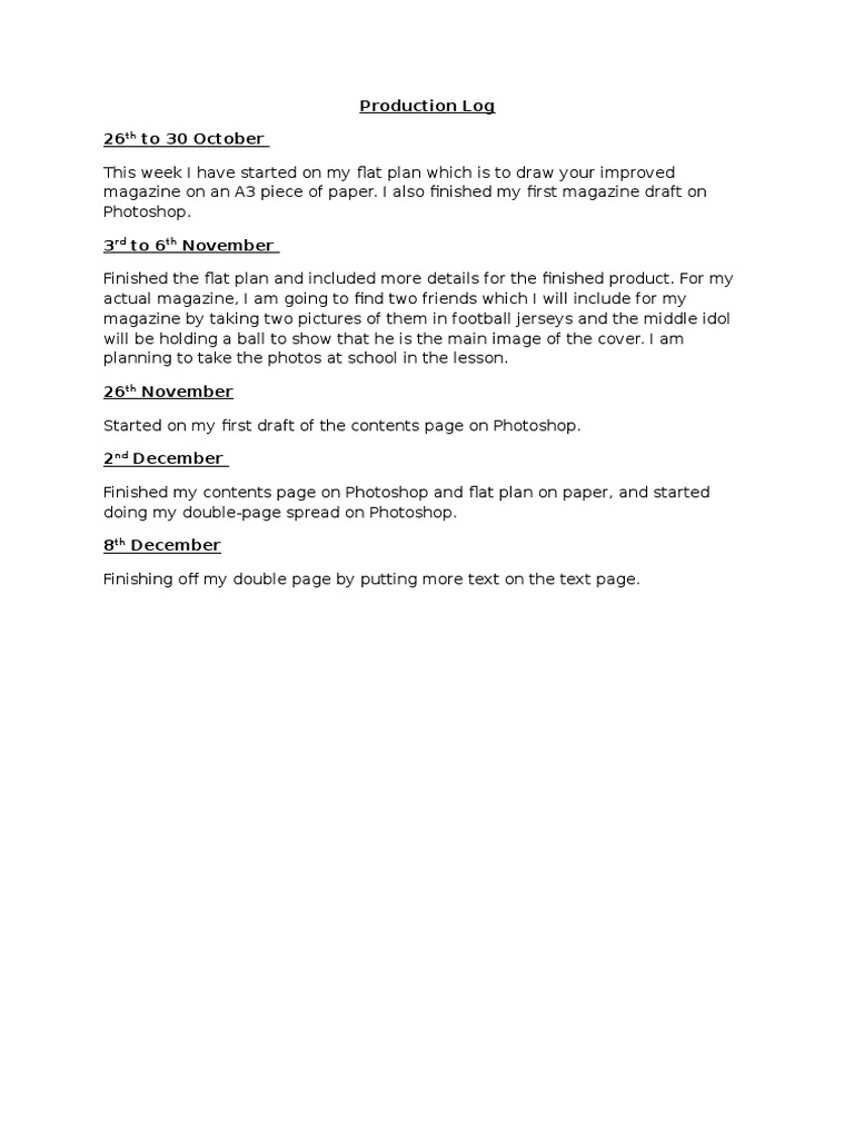 Magazine Production Log Overview | PDF | Newspaper And Magazine | Sports
