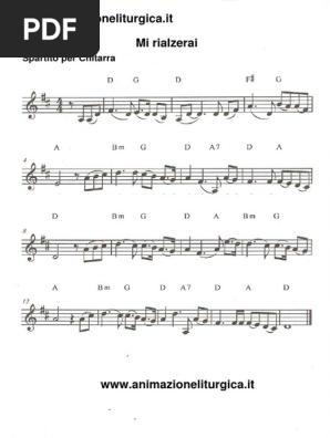 Mi Rialzerai Spartito Per Chitarra Pdf