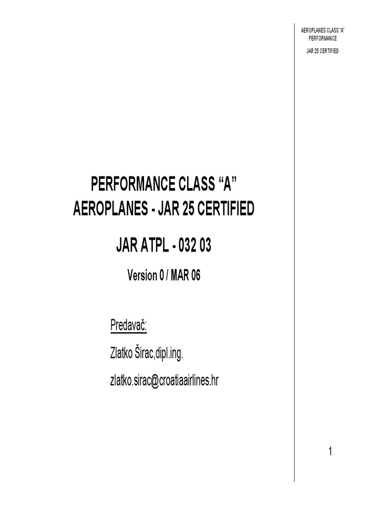 Class A Aircraft Takeoff Performance | PDF | Takeoff | Atmosphere Of Earth