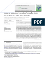 Testing For Antibacterial Properties of Cotton/ Ax Denim:, Jonn A. Foulk, David D. Mcalister Iii