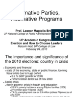 14 Alternative Parties, Alternative Program - Prof Leonor Magtolis Briones