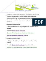 Conditional Sentences - If Clauses Type I and II