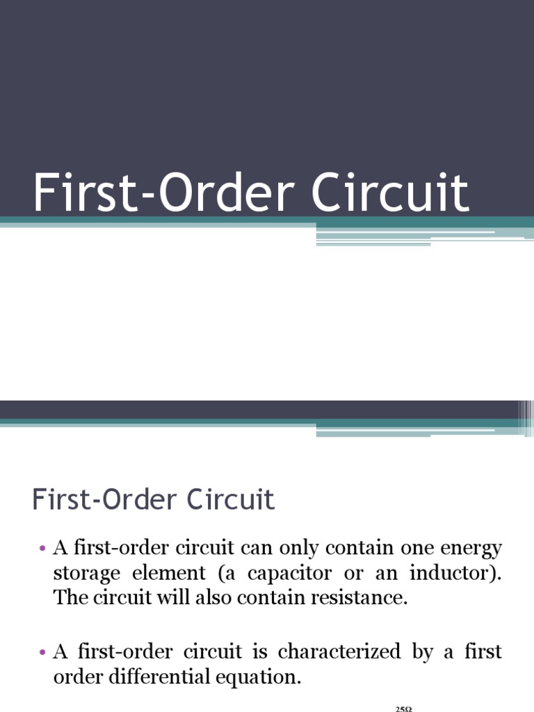 First-Order Circuit A | Download Free PDF | Electrical Network | Capacitor