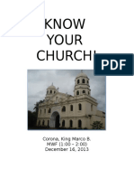 Know Your Church!: Corona, King Marco B. MWF (1:00 - 2:00) December 16, 2013