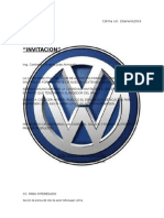 Carta de Invitacion Club Volkswagen