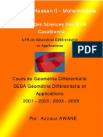Cours de Geometrie Differentielle PDF