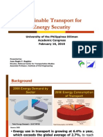 16 Sustainable Transport for Energy Security - Dr. Jose Regin F. Regidor