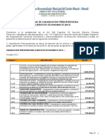 Informe de Liquidacin Presupuestaria 2014