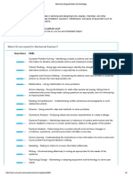 Mechanical EngineerSkills and Knowledge