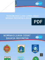 Nominasi Juara Debat Bahasa Indonesia Dan Bahasa Asing