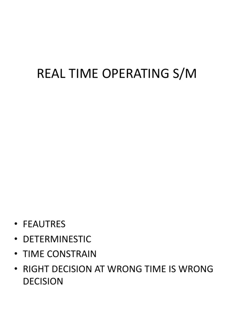 Real Time Operating S/M | PDF