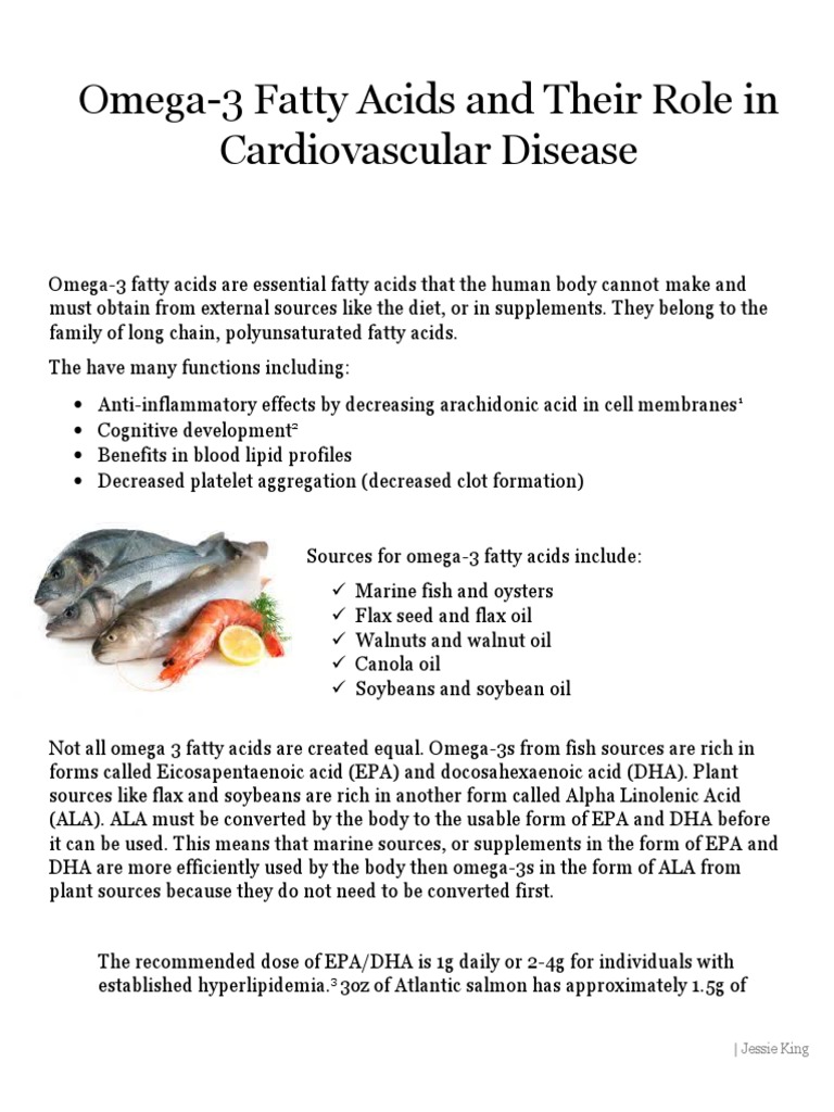 Omega-3 Fatty Acids and Heart Health | PDF | Omega 3 Fatty Acid ...