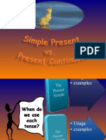 Present Simple Vs Continuous