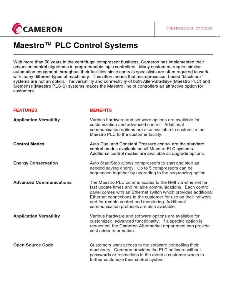 005 Maestro PLC | PDF | Programmable Logic Controller | Data Compression
