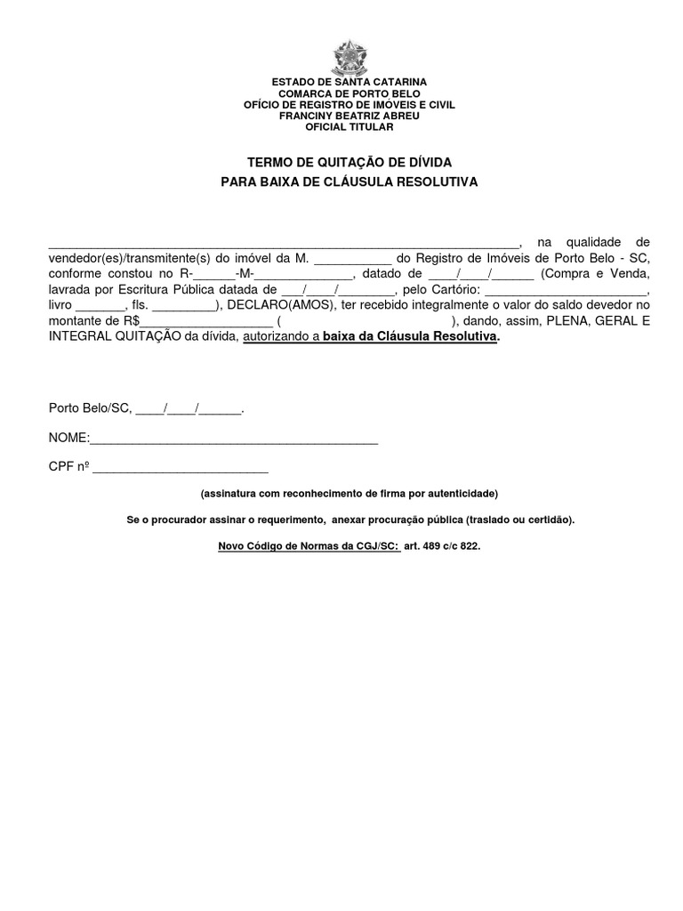 termo-de-quita-o-de-d-vida-para-baixa-de-cl-usula-resolutiva