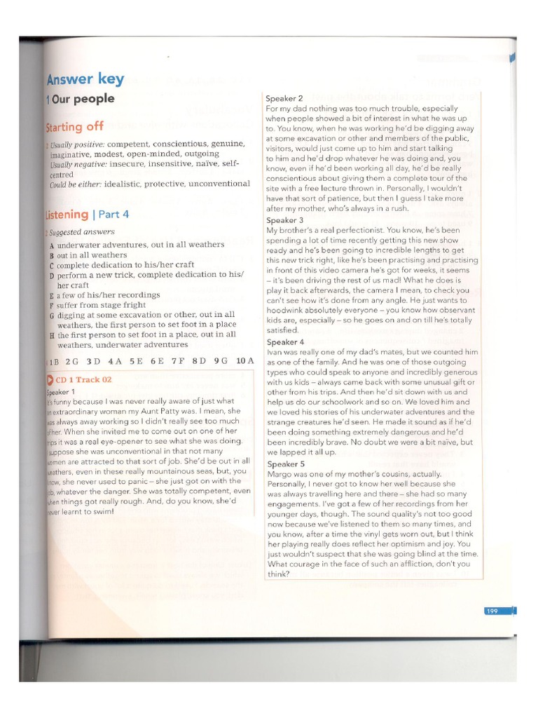 CAE SB - Answers | PDF