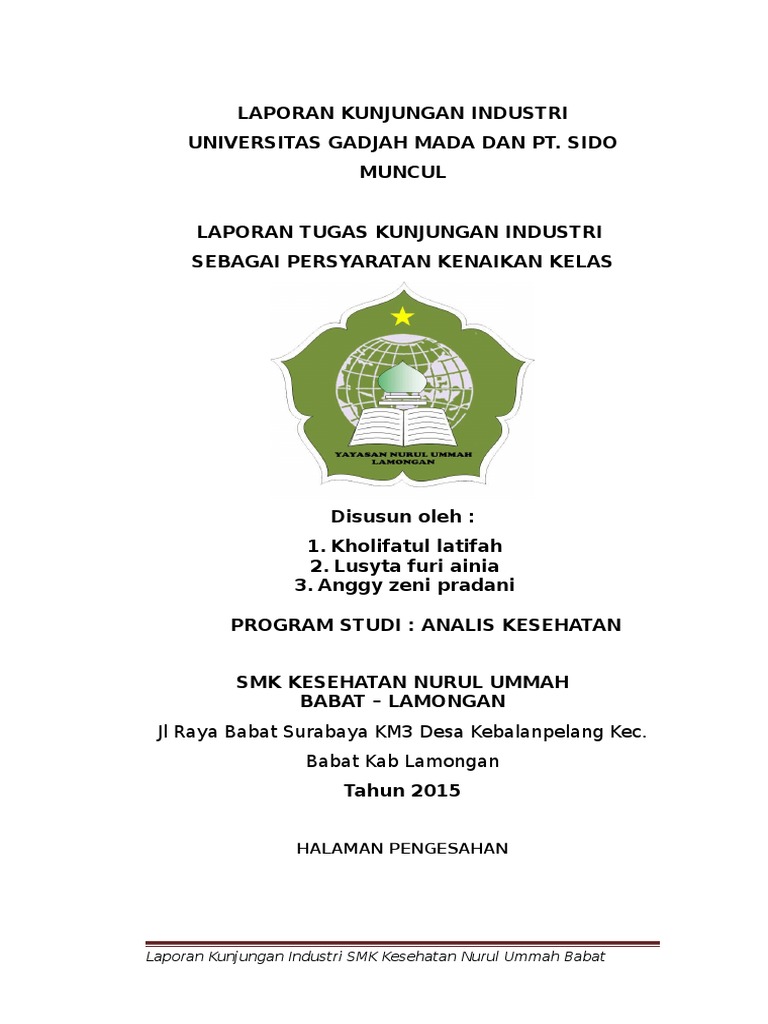 Laporan Kunjungan Industri