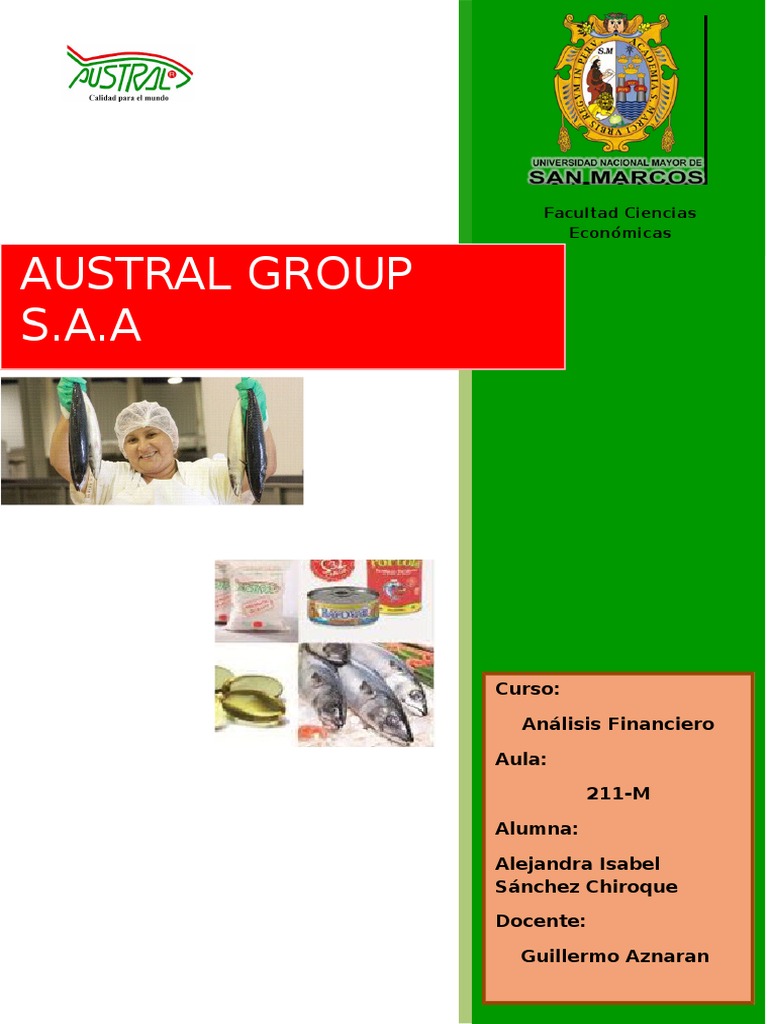 Análisis Financiero de Austral Group S.A.A. | PDF | Beneficio (economía ...