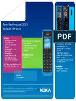 Planned Market Introduction: Q1 2013 Nokia Quality Inside and Out